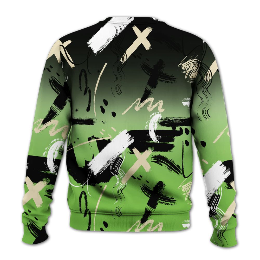 Sweatshirt To Match Air Max Waffle SP Action Green - Money Hustle Grind Pray All Over Print