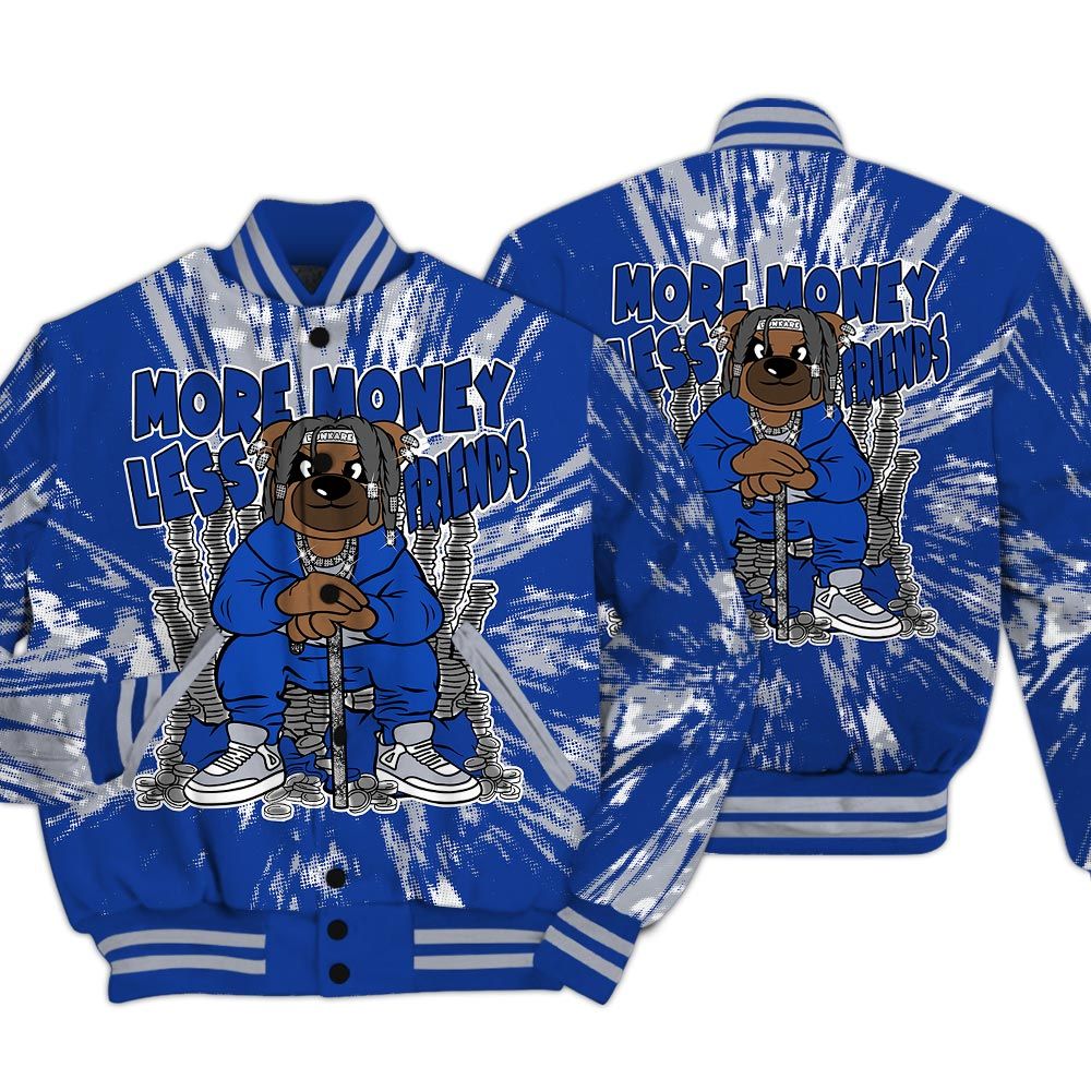 Varsity Jacket To Match Air Foamposite One Royal - More Moneys Bear Luxury Varsity Jacket Unisex