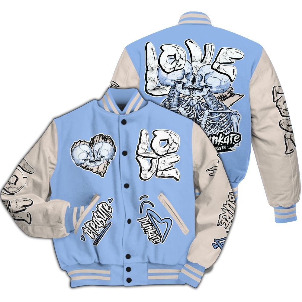 Varsity Jacket To Match Air Max 1 Royal Pulse - Skull Bear All Over Print