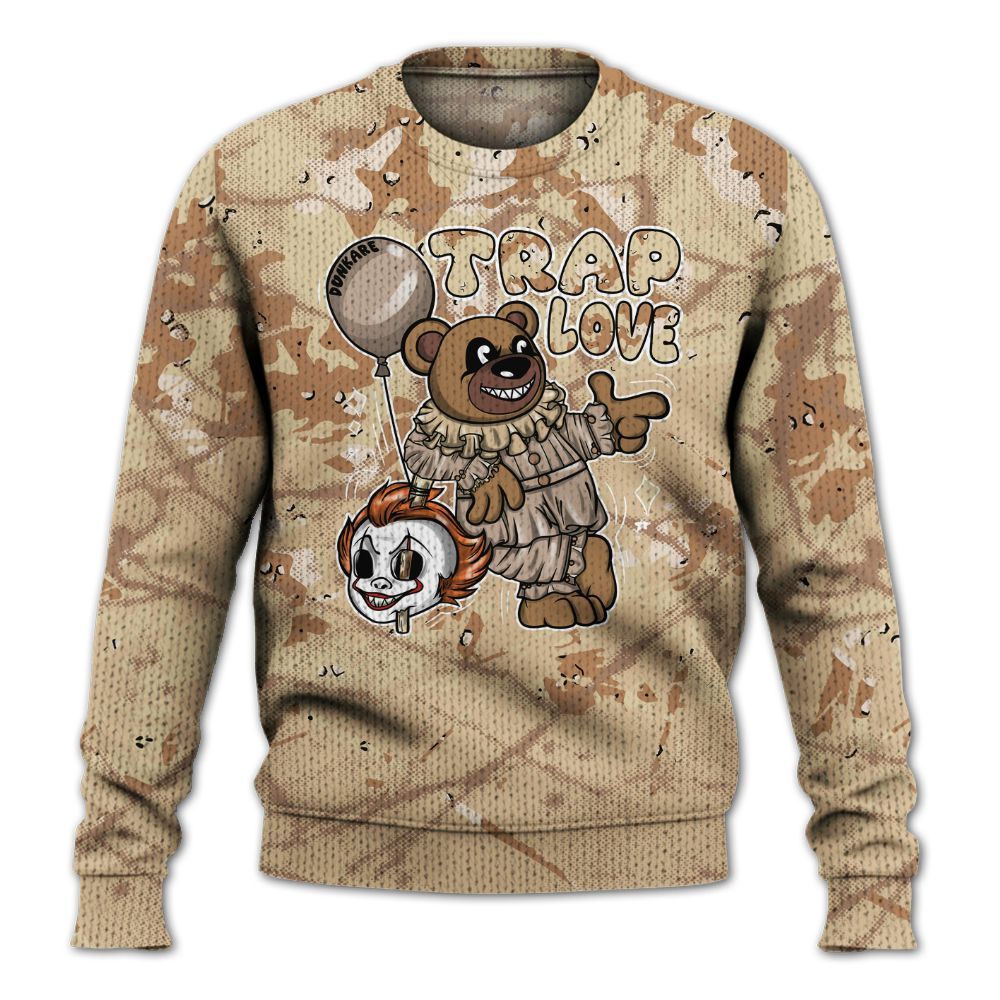 Knitted Sweater To Match Desert Camo 3s - Trap Loves Bear Profound