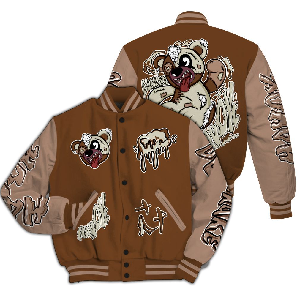 Varsity Jacket To Match Archaeo Brown 3s - Havok Bear All Over Print