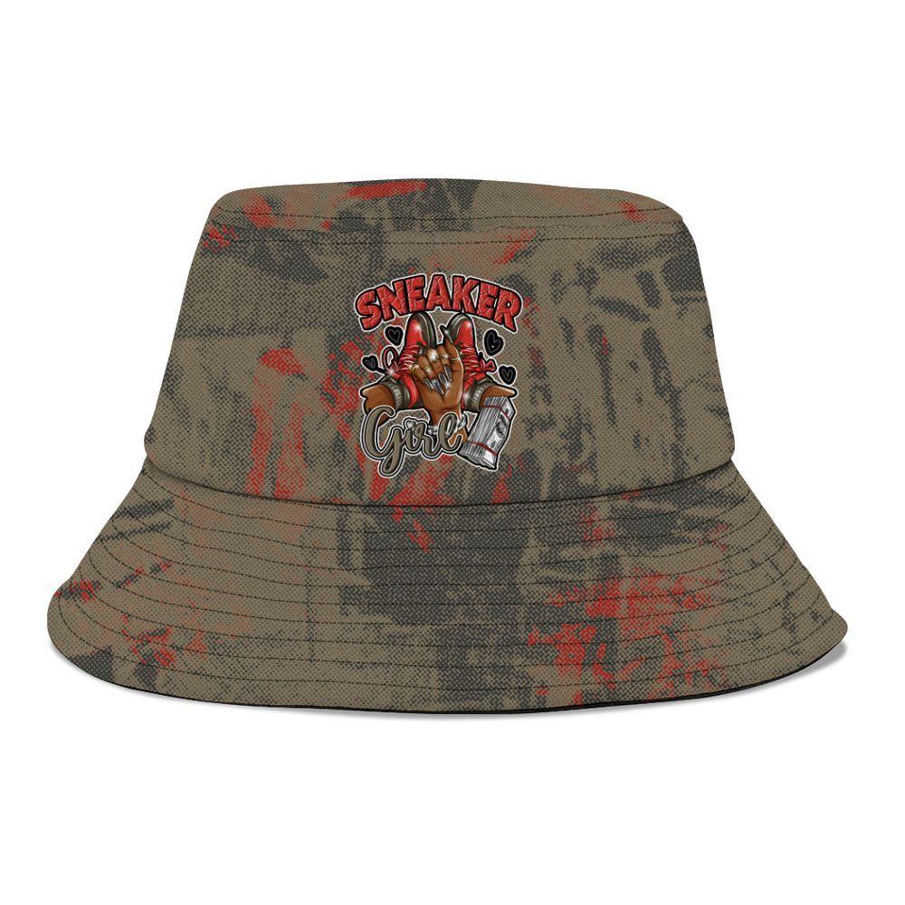Bucket Hat To Match Olive 9s - Sneakerz Girlz Heart Grunge Graphic