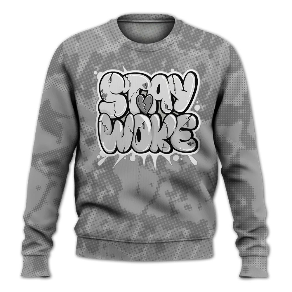 Sweatshirt To Match Black Wolf Grey 12s - Stay And Woken Street All Over Print
