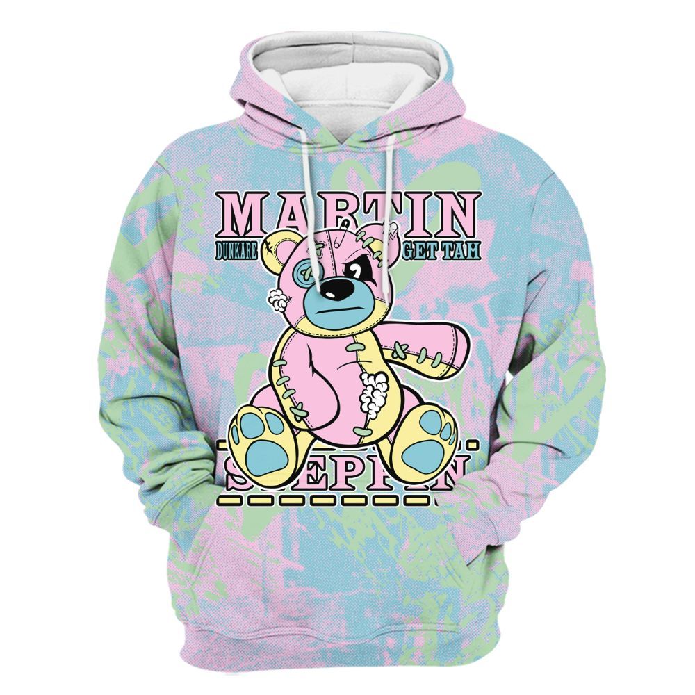 Hoodie To Match SB Dunk Low Visty - Tah Steppin Bear Heart Grunge All Over Print