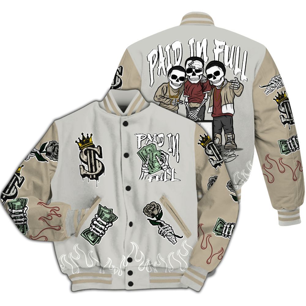 Varsity Jacket To Match RM Canyon Rust 4s - Fire Everybody Paid In All Over Print