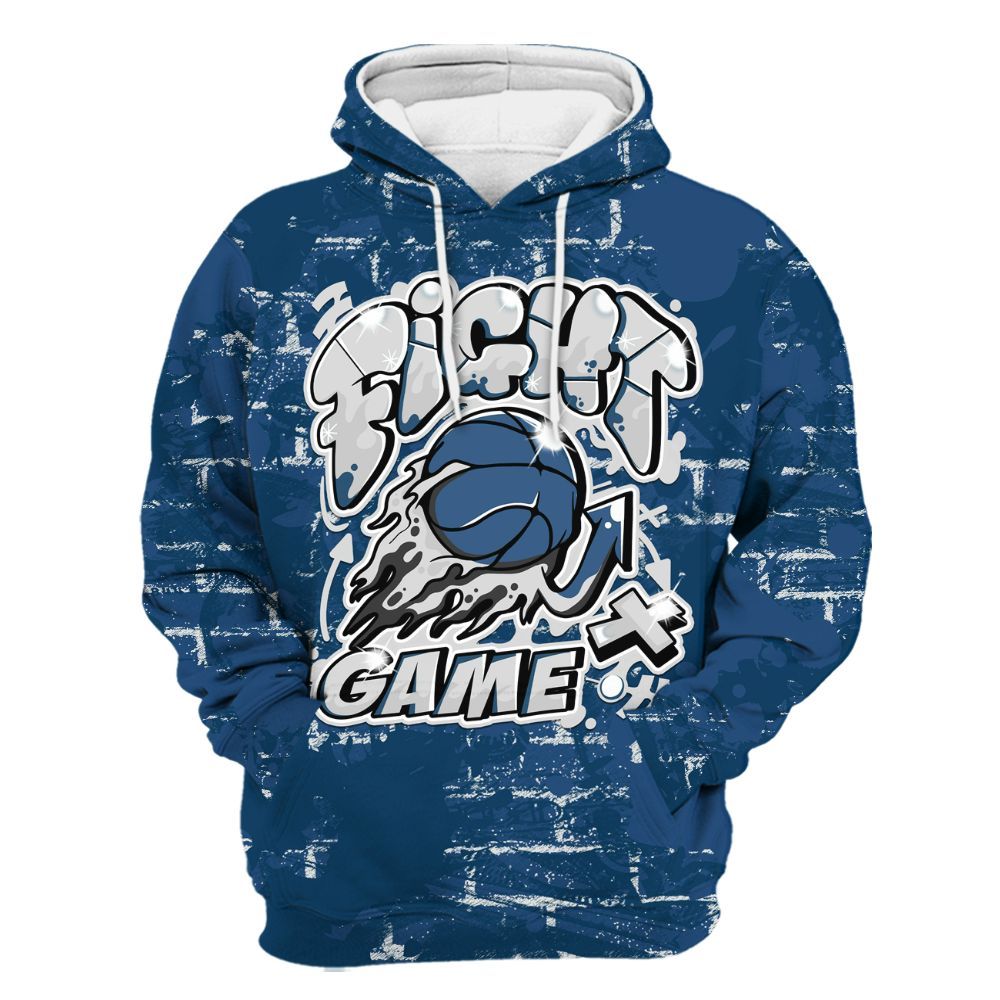 Hoodie To Match High OG Midnight Navy 1s - Fighter Games Graphic Street Art All Over Print