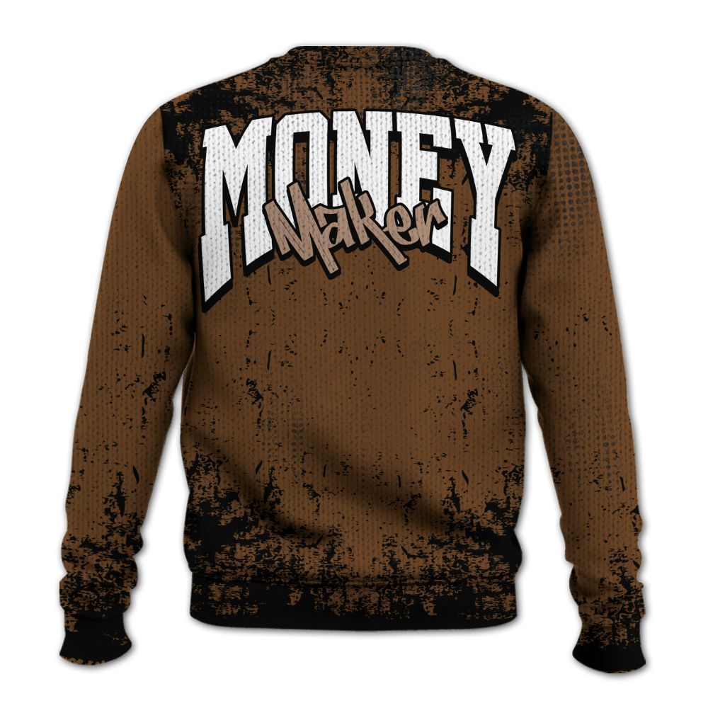 Knitted Sweater To Match Archaeo Brown 3s - Move In Silence Money Street Retro