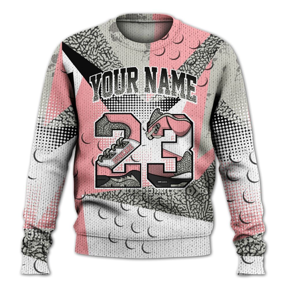 Knitted Sweater To Match Retro Wings 3s - Poly Custom Name Number 23 5s