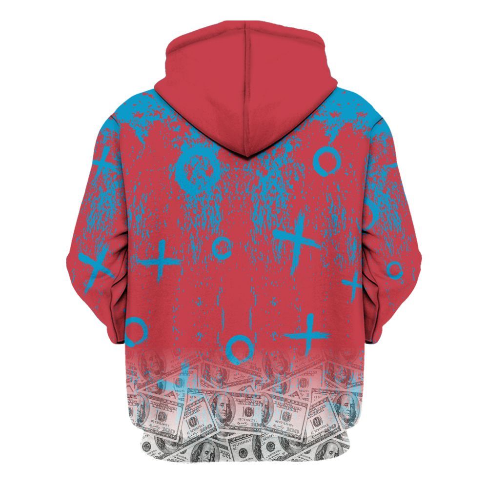 Hoodie To Match High OG University Red Dark Powder Blue 1s - Selfmade Unique Grunge All Over Print