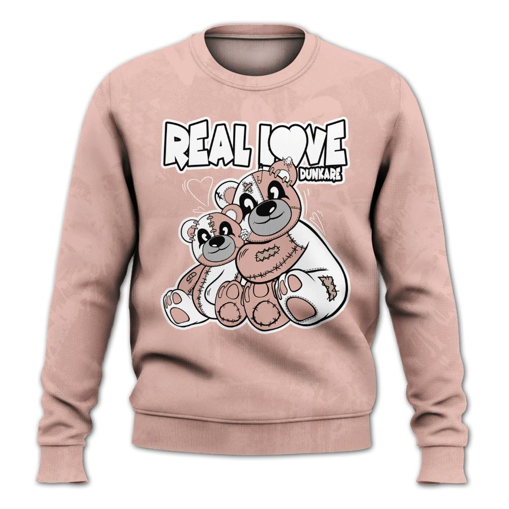 Sweatshirt To Match Dunk Low Pink Velvet - Sincere Fondness Bear All Over Print
