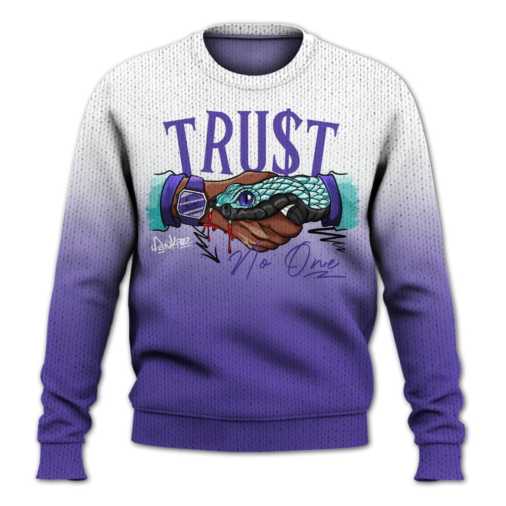 Knitted Sweater To Match Low Hornets 1s - Snake Trust No One Drip