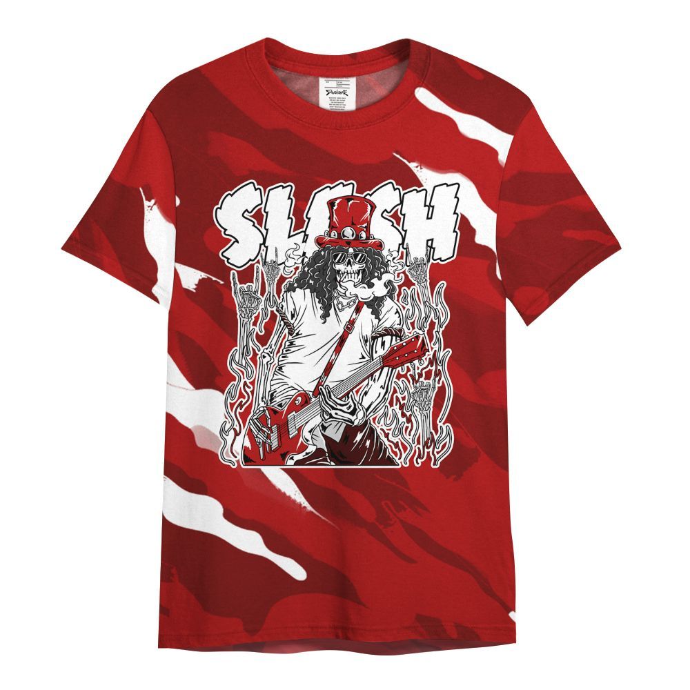 Shirt To Match Red Taxi 12s - Slash Skeleton Colored All Over Print