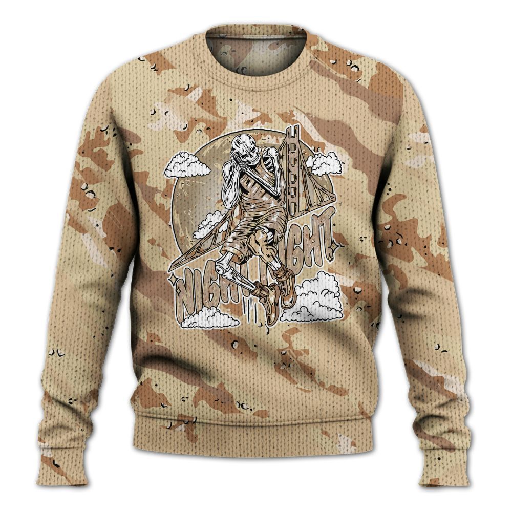 Knitted Sweater To Match Desert Camo 3s - Seeya Skeleton Colored