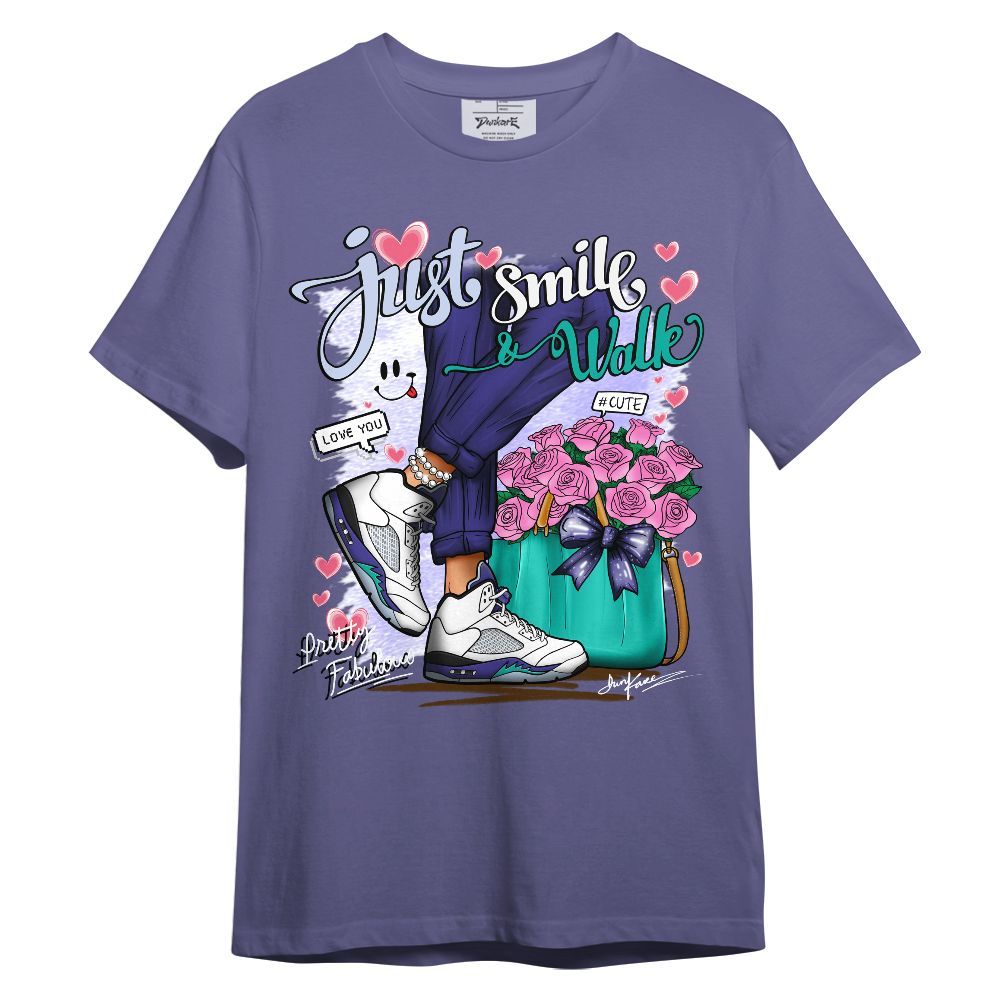 Shirt To Match Retro Grape 5s - Just Smile Shoes Walk Graphic