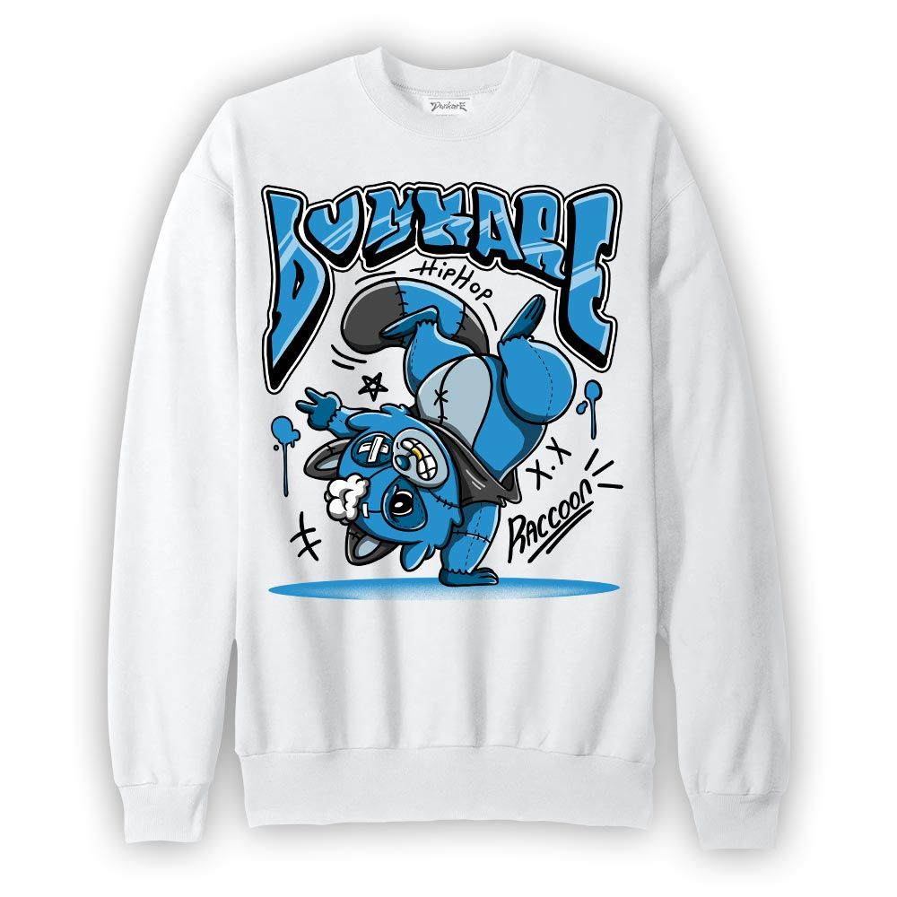 Sweatshirt To match Powder Blue 9s Sweatshirt - Freestyle Hip Hop Raccoon Graphic 1505 DNY