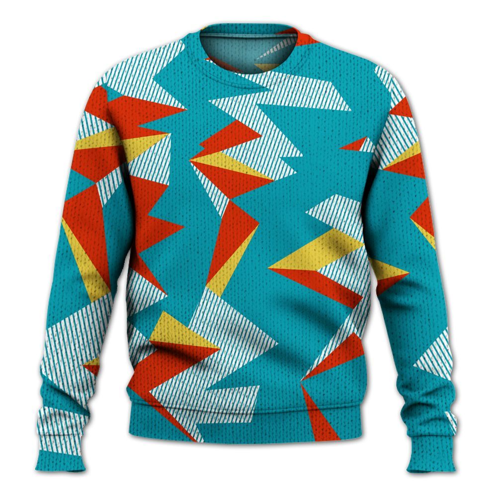 Knitted Sweater To Match Dunk Low KD 17 N7 - Geometric Camouflage Pattern