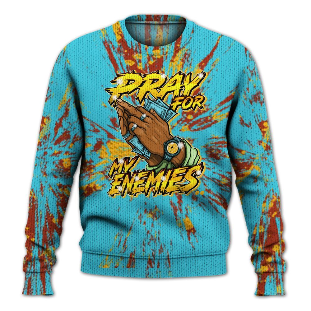Knitted Sweater To Match SB Dunk Di'Orr Greenwood - Prayed For Enemies Graphic Luxury