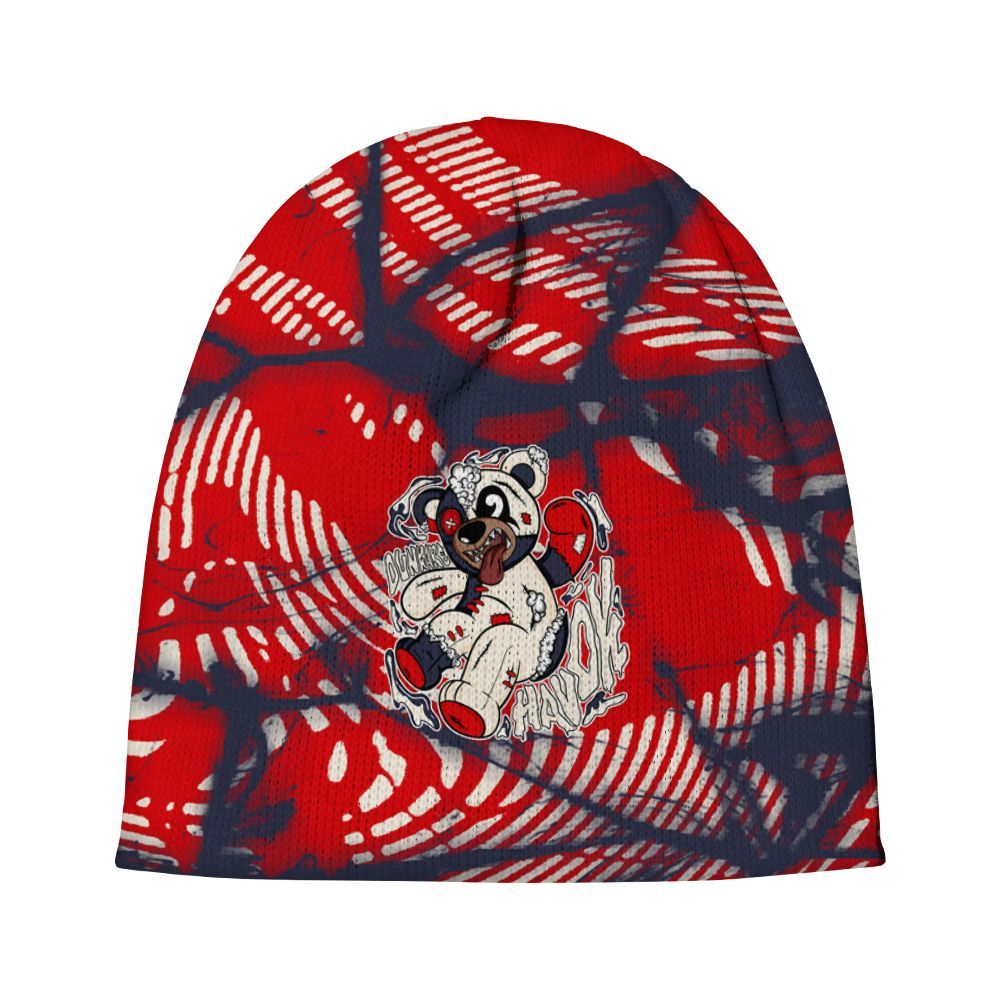 Beanie Hat To Match Low OG Howard University 1s - Havok Bear Graphic