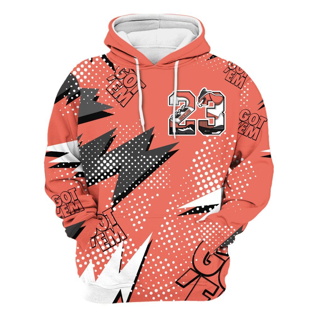 Hoodie To Match Low OG PSG 1s - Custom Name Number 23 5s All Over Print