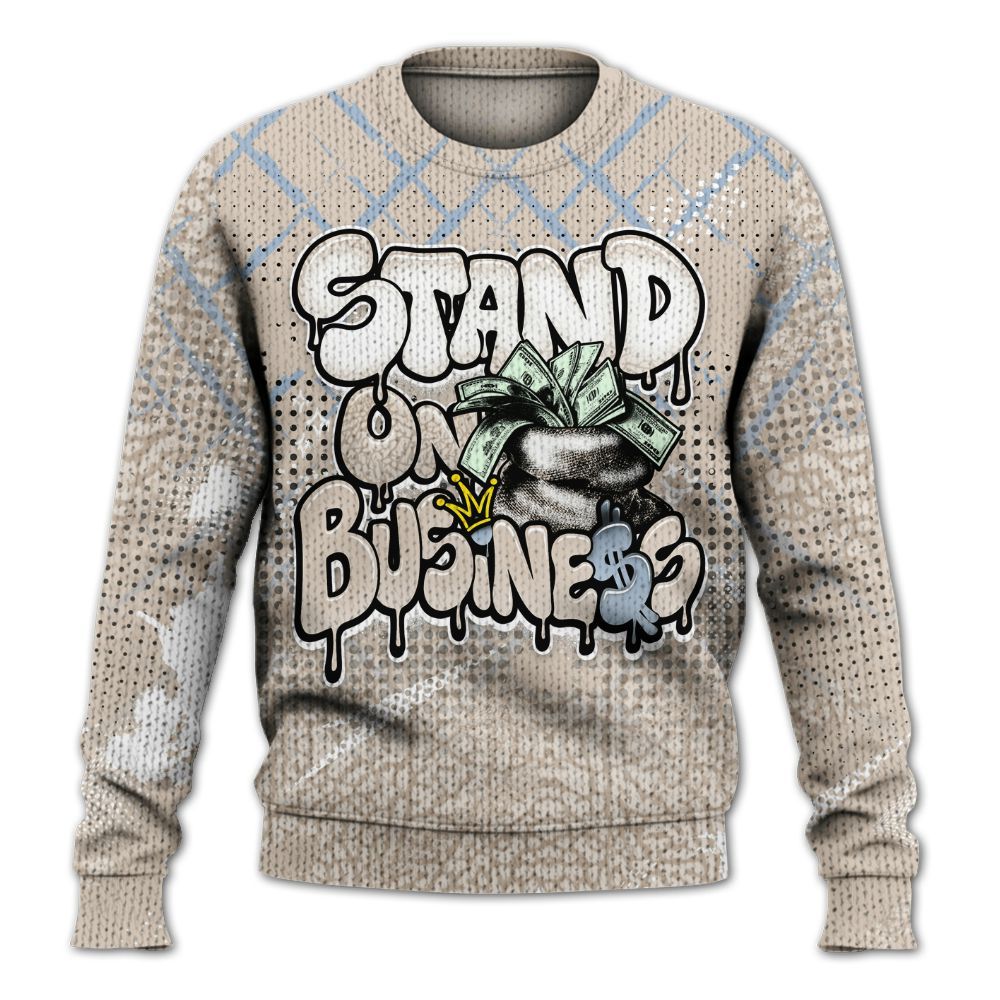 Sweater To Match Desert Sand 3s - Halftone Stand Business Dripping Graphic