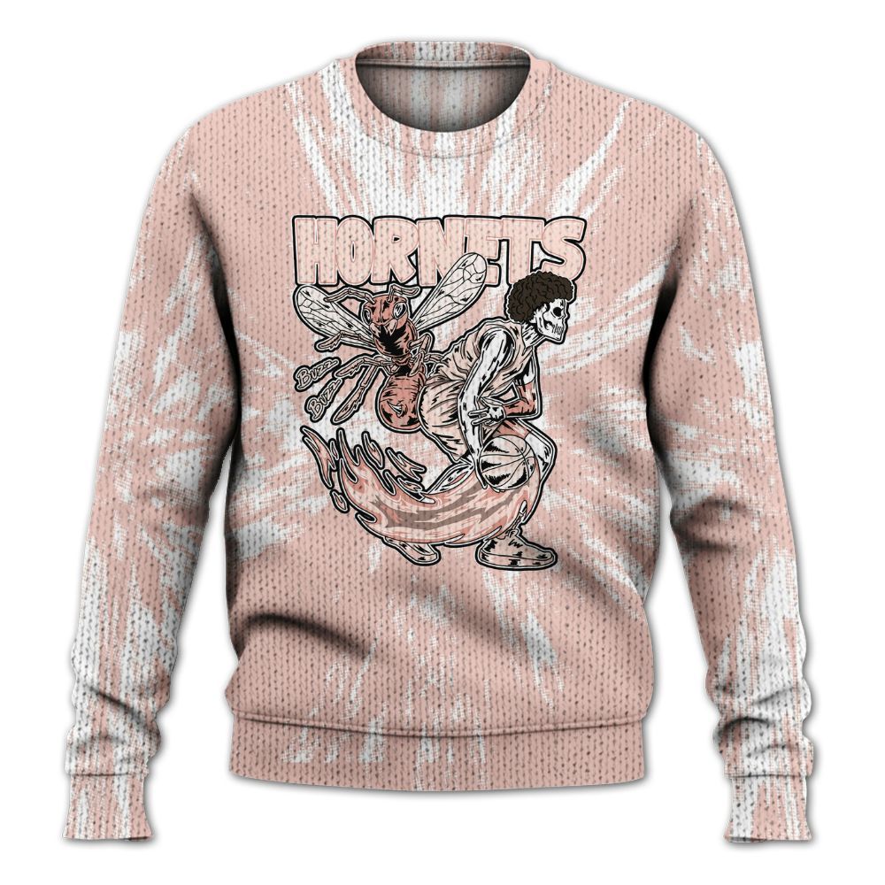 Knitted Sweater To Match Low Legend Pink 11s - Hornets Skeleton Luxury