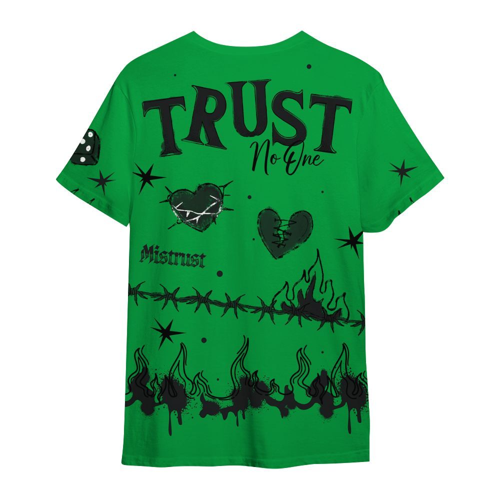 Shirt To Match Low Lucky Green 1s - Trust No One Snake-Bite Doodle Crayon All Over Print