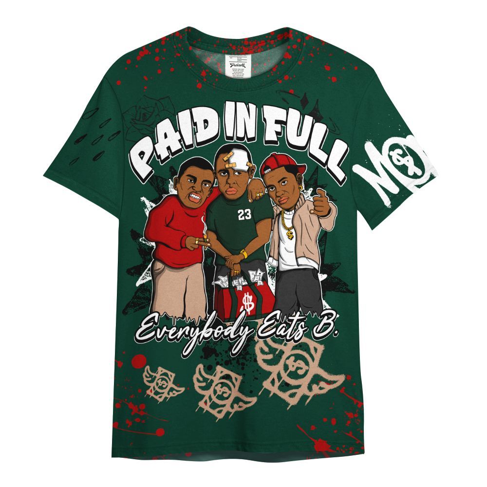 Shirt To Match Bin 23 8s - Everybody Paid In Full Crayon All Over Print