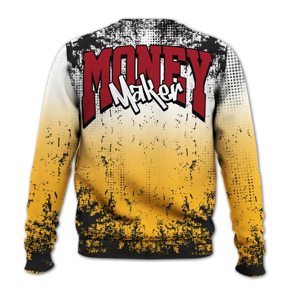 Sweatshirt To Match White Taxi 12s Shirt, Move In Silence Money Street Retro All Over Print