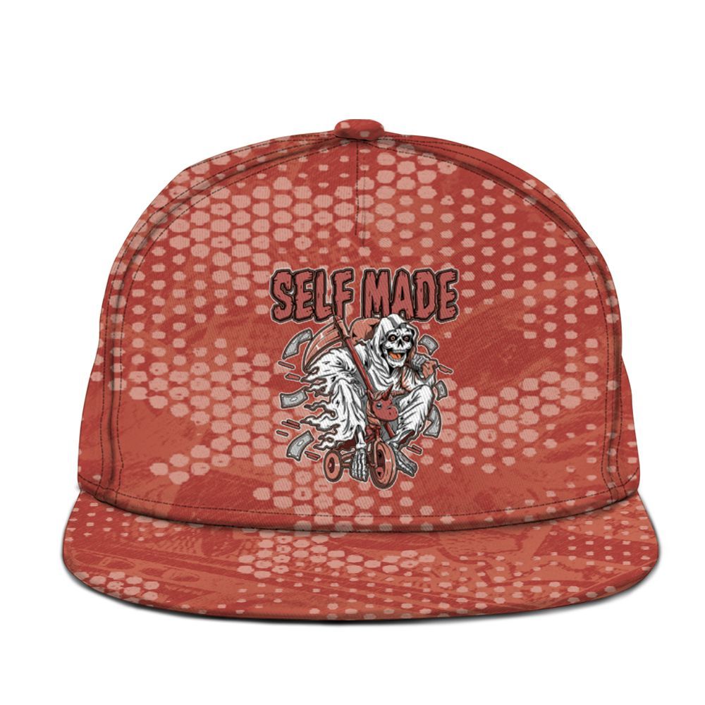 Snapback To Match Dune Red 13s - Self Make Skeleton Banknotes Art Graphic