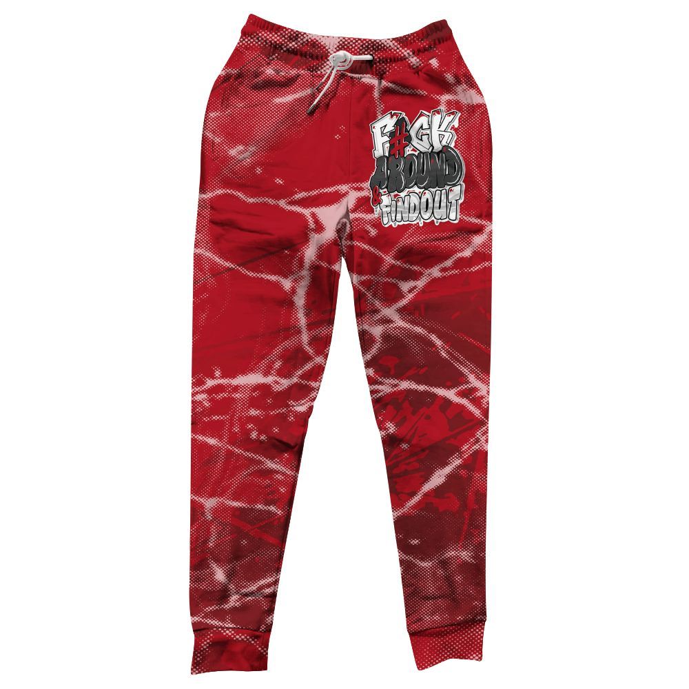 Sweatpant To Match Bred Velvet 11s - F Around Find Out Graphic Profound All Over Print