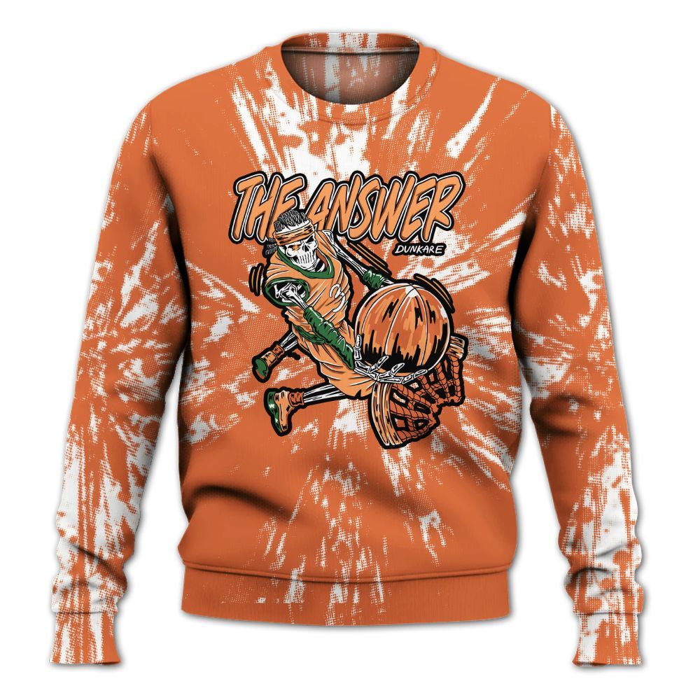 Sweatshirt To Match Low Miami 5s - The Answer Skeleton Luxury All Over Print
