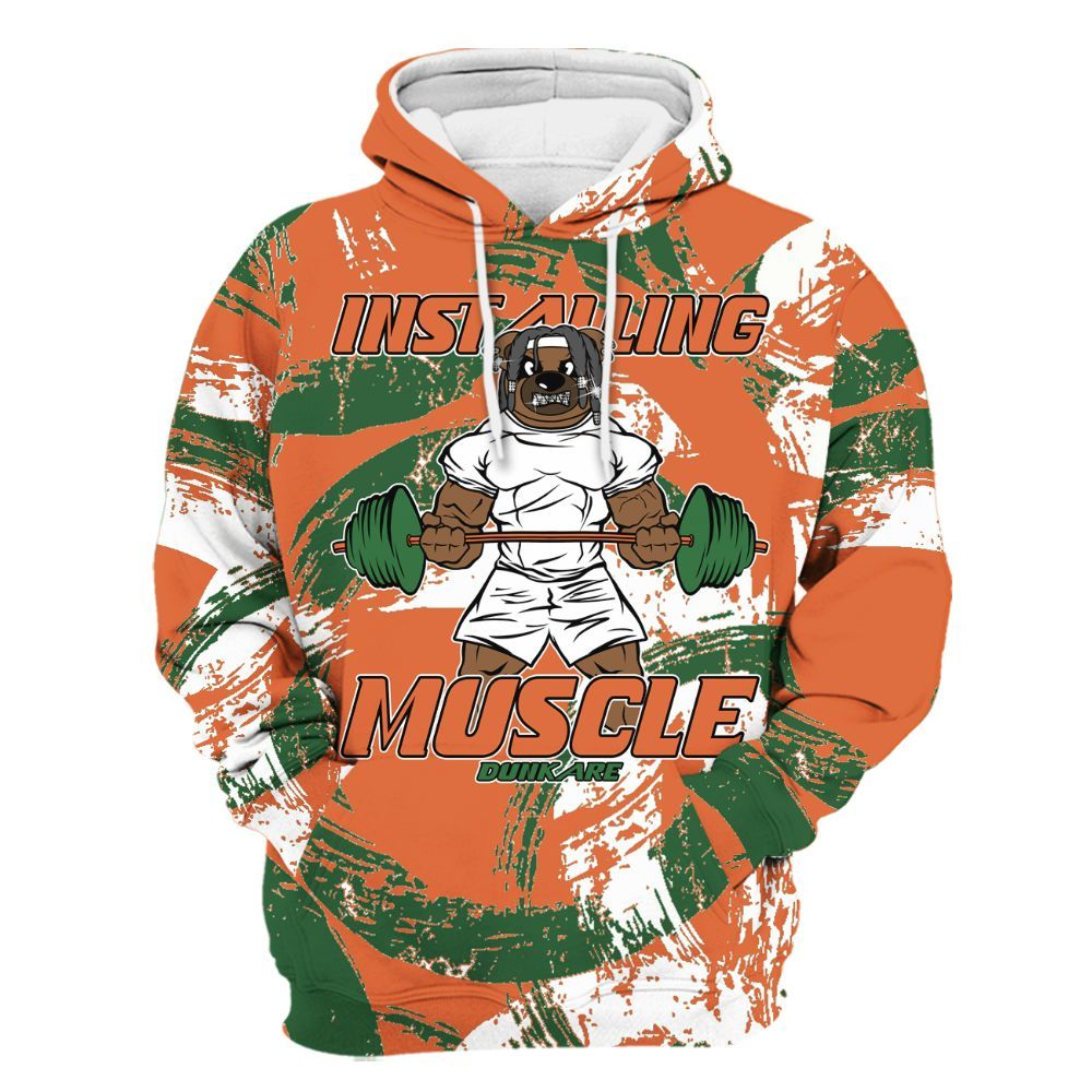 Hoodie To Match Low Miami 5s - Installing Muscle Bear Circle Slpash All Over Print