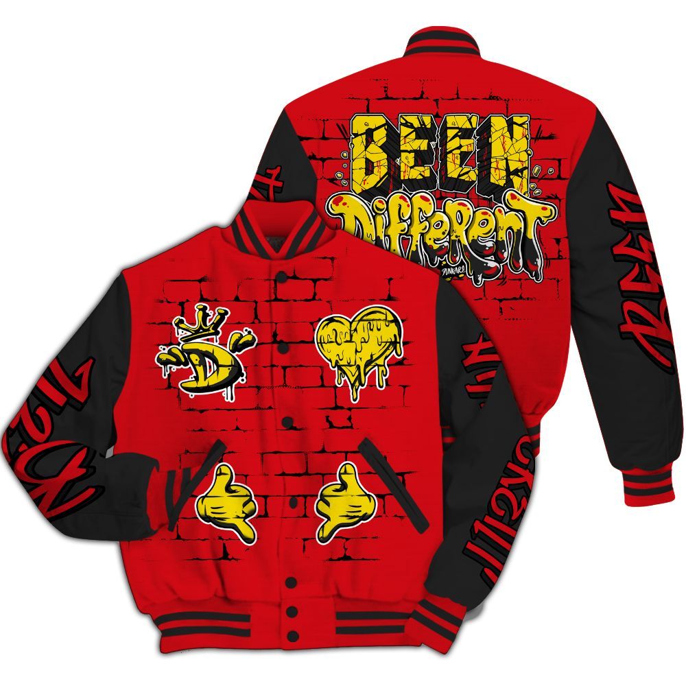 Varsity Jacket To Match Ferrari 14s - Been Different Grunge Graffiti All Over Print