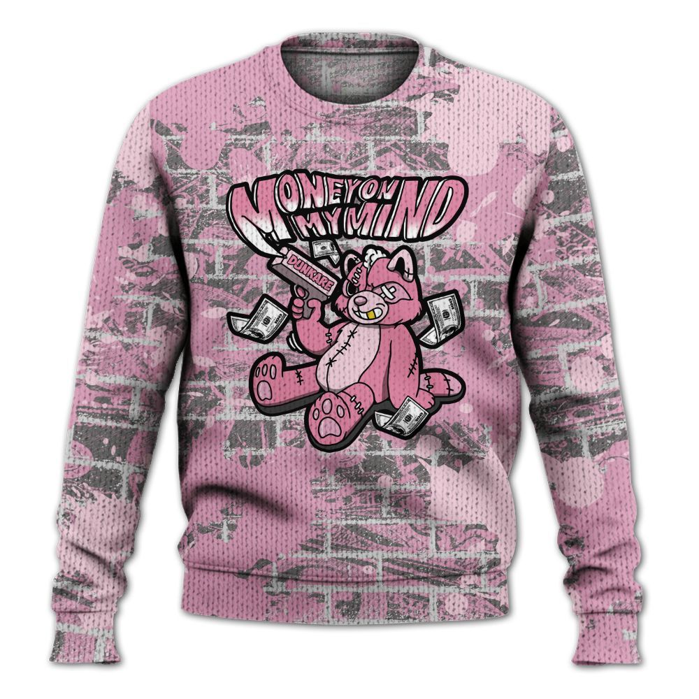 Knitted Sweater To Match Orchid 4s - Money On My Mind Raccoon Brick