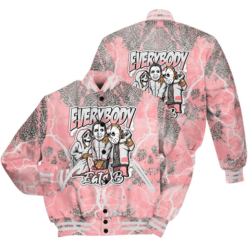 Varsity Jacket To Match Retro Wings 3s Shirt - Everybody Eatin B Graphic Halloween All Over Print