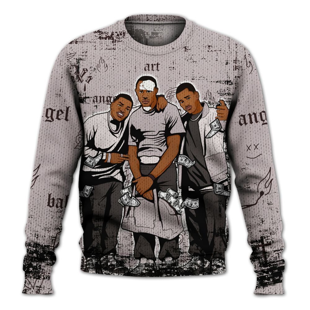 Sweater To Match AMM Air Smokey Mauve 6s - Paid In Full Money Graphic