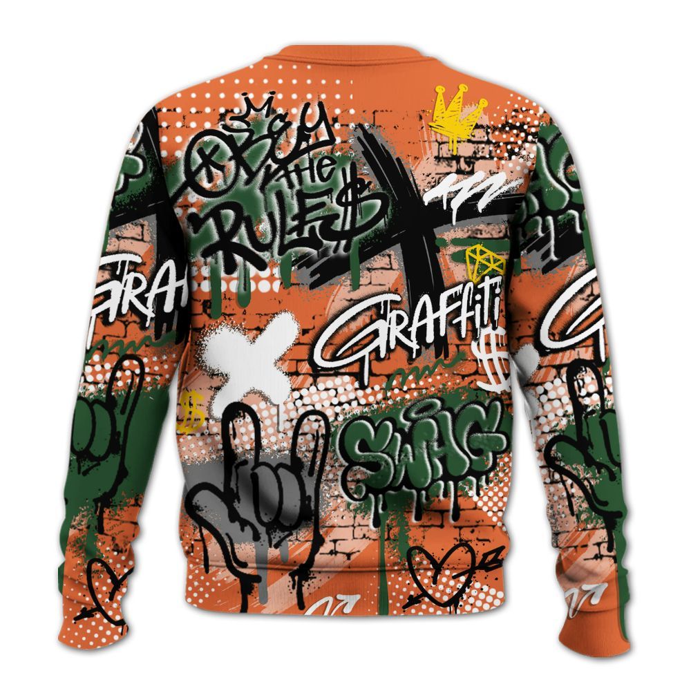 Sweatshirt To Match Low Miami 5s - True It Real Graffiti Streetwear All Over Print