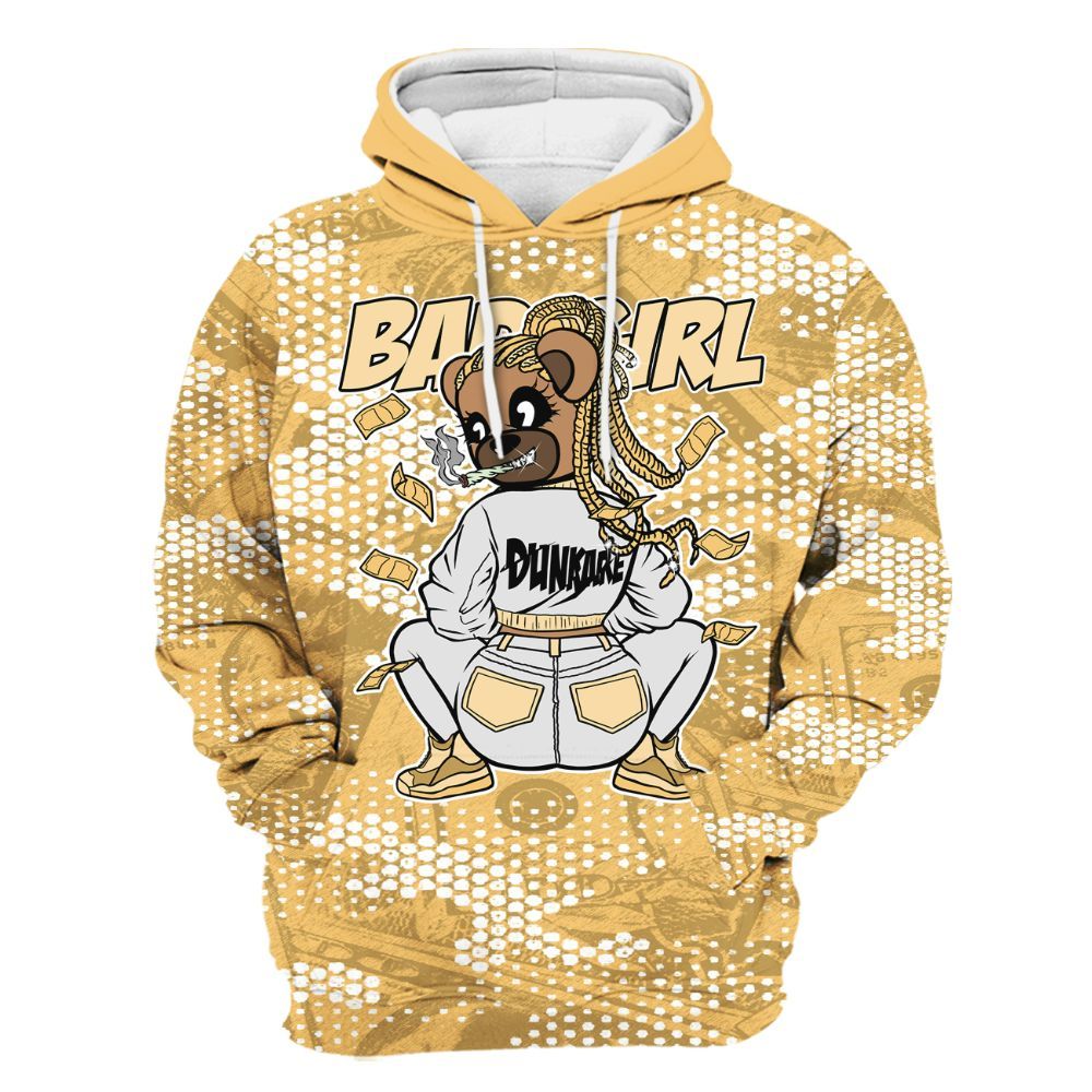 Hoodie To Match Craft Paris 6s - Rebellious Girl Bear Banknotes Art All Over Print