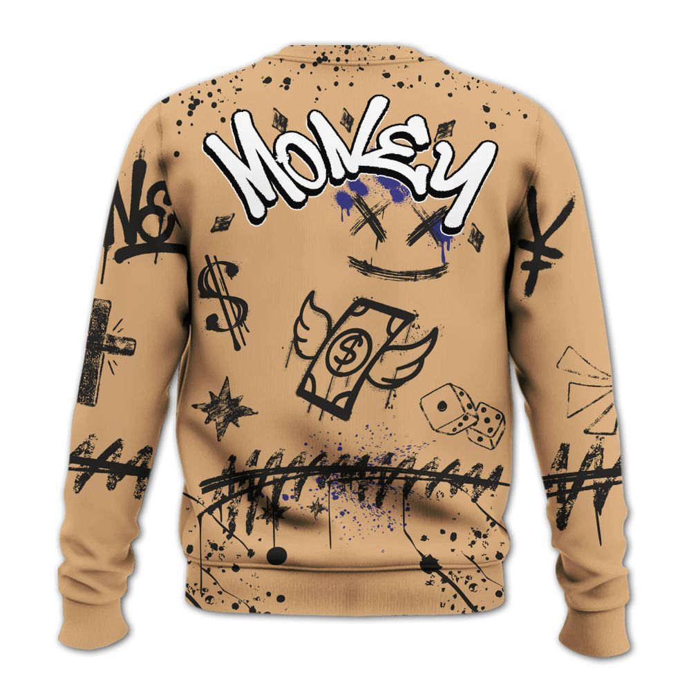 Sweatshirt To Match SE Afrobeats 7s - Everybody Paid In Full Crayon All Over Print