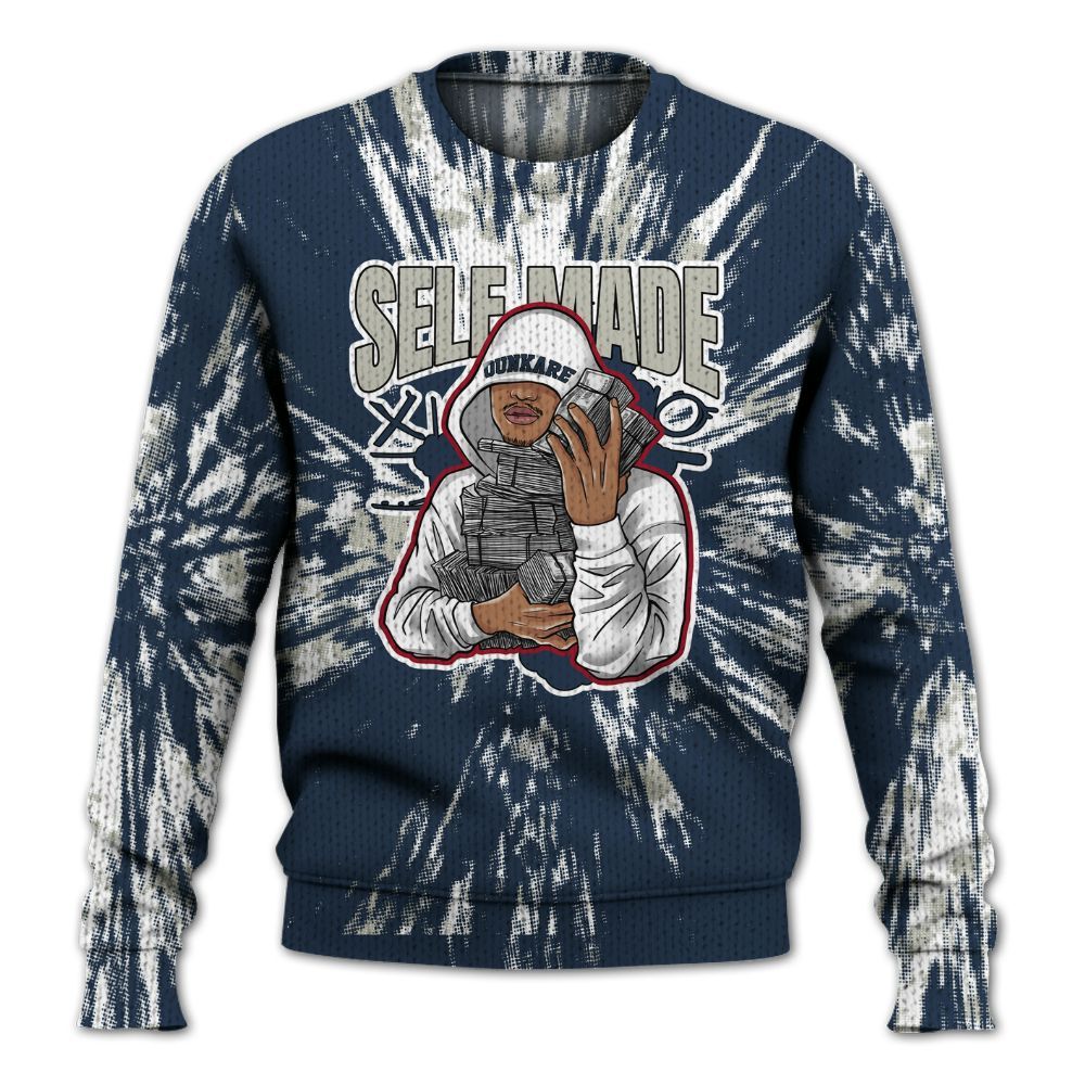 Knitted Sweater To Match White Midnight Navy 6s - Selfmade Lux