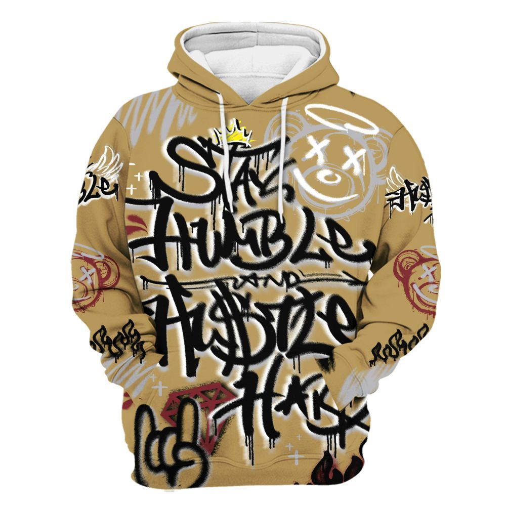Hoodie To Match Kobe 4 Gold Medal - Humble Drip Streetwear Graffity All Over Print