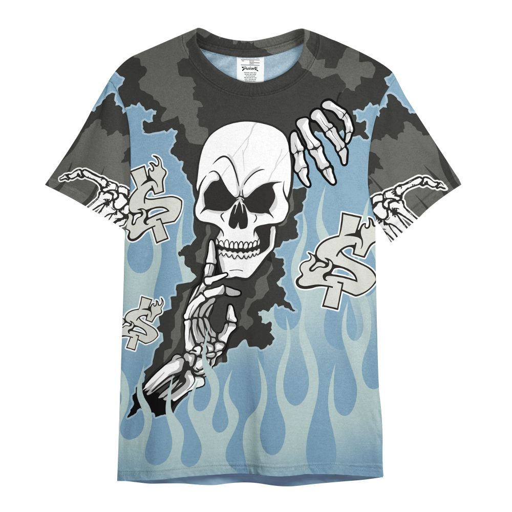 Shirt To Match Denim Worn Blue 2025 4s - Ones Move In Silence Graphic Trapped All Over Print