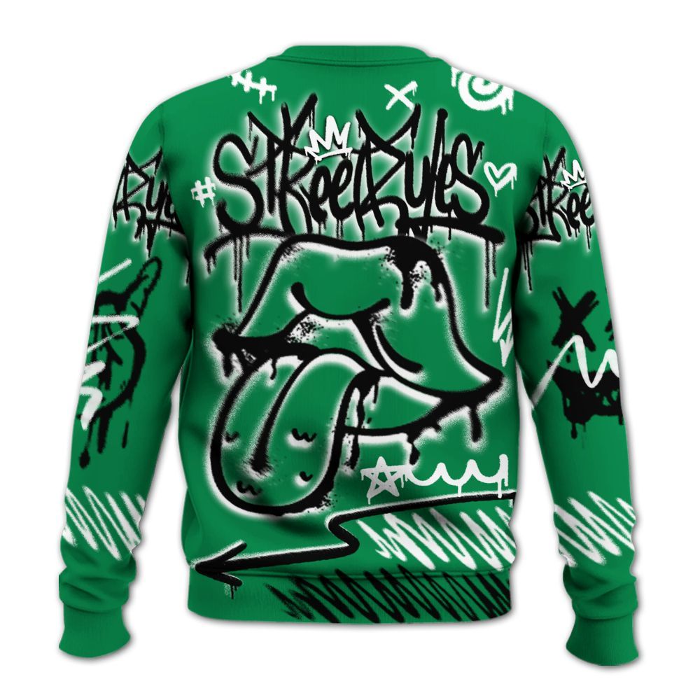 Sweatshirt To Match Mid Lucky Green 1s - Break Rules Streetwear All Over Print