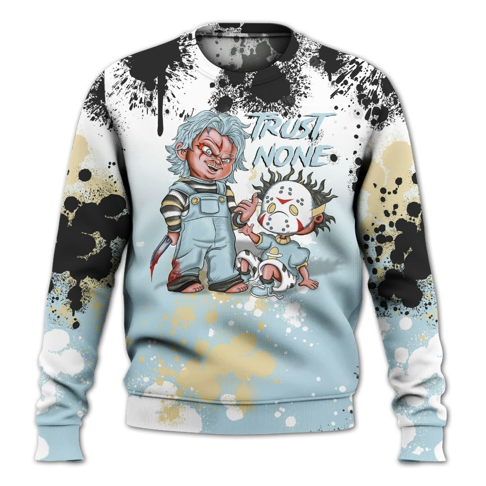 Sweatshirt To Match Low Year Of The Snake 11s - Trust No One Scary All Over Print