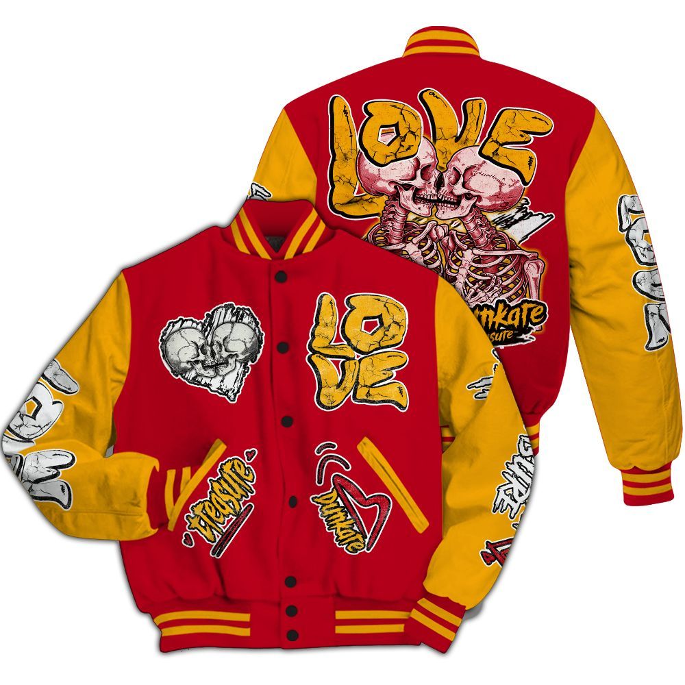 Varsity Jacket To Match Cardinal 7s - Skull Bear All Over Print