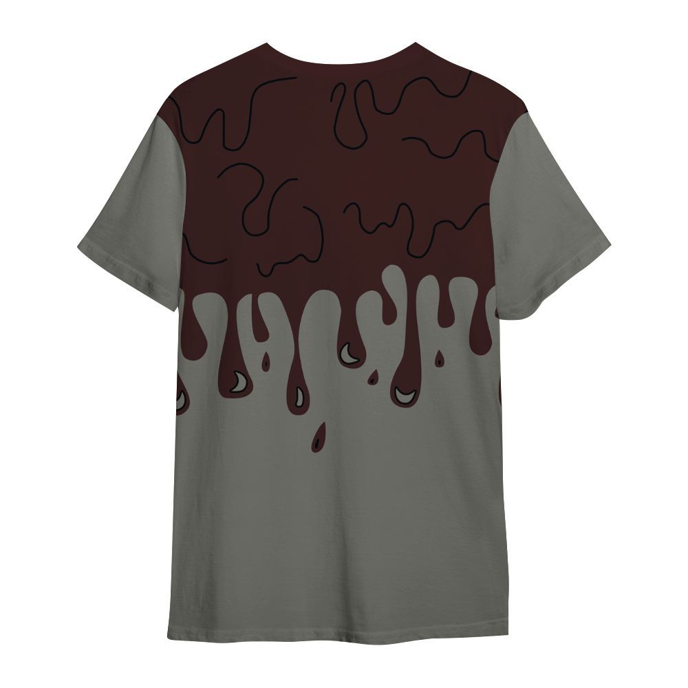 Shirt To Match Burgundy 5s - Snake Trust No One Drip All Over Print