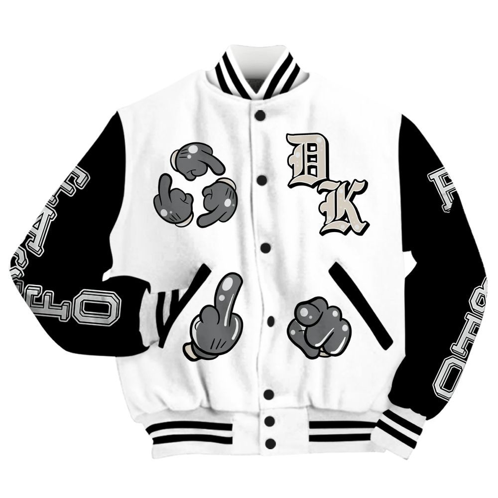 Varsity Jacket To Match Retro Reverse Metallic 5s - F Around Find Out Graphic All Over Print