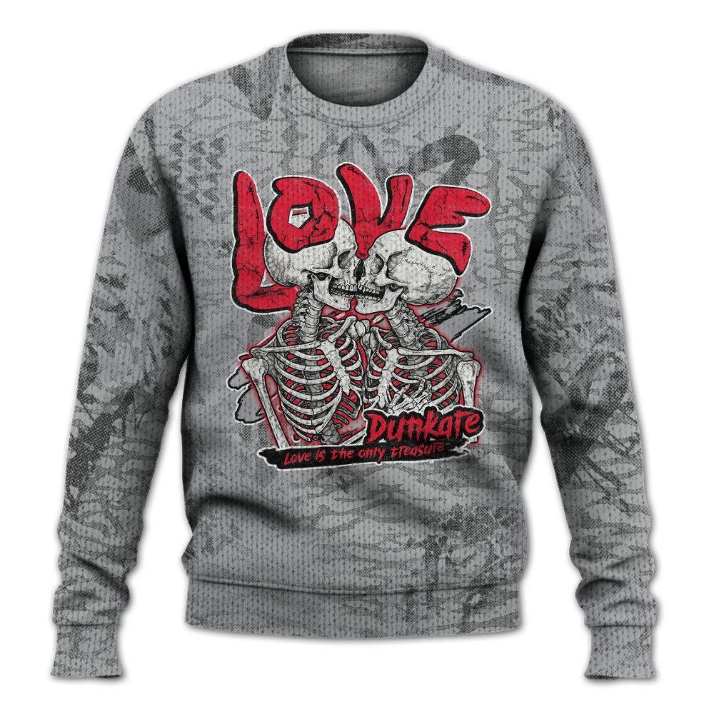 Knitted Sweater To Match Black Cement 3s - Skull Love