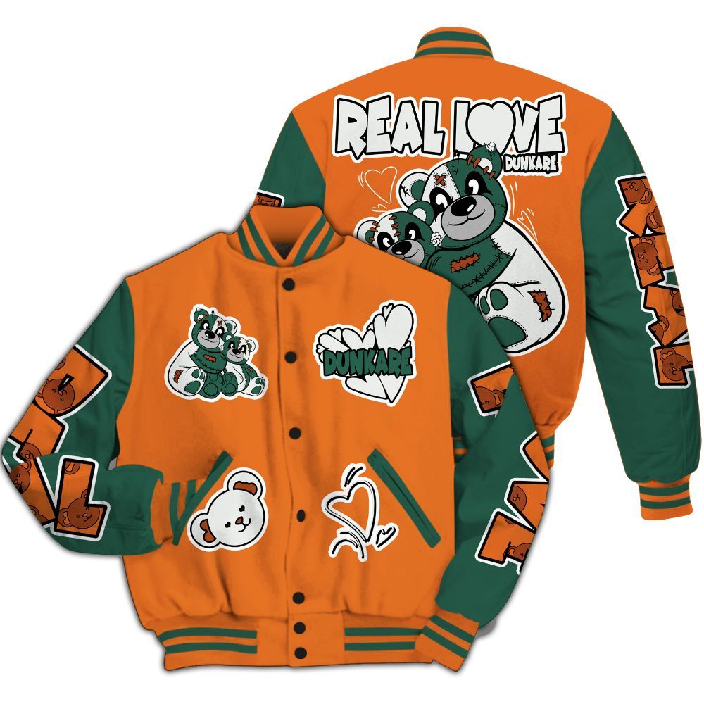 Varsity Jacket To Match Dunk Low Ceramic - Sincere Fondness Bear All Over Print