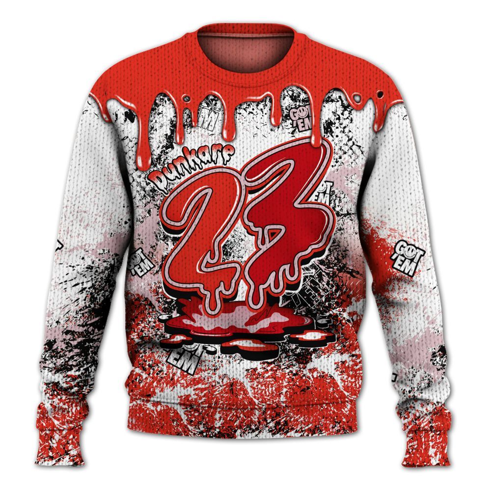 Knitted Sweater To Match Air Force 1 Low GS Valentine's Day - Dripping 23 Drip